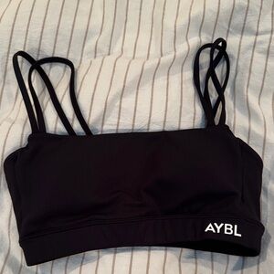 AYBL Black Double Strap Sports Bra